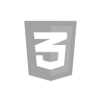 Logo da tecnologia CSS, utilizada no desenvolvimento de projetos da Luby.
