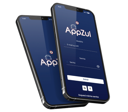 Mockup Mobile AppZul, cliente da Luby.