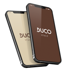 Mockup mobile da Duco, cliente da Luby.