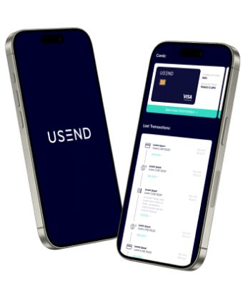 Mockup Mobile Usend, cliente da Luby.