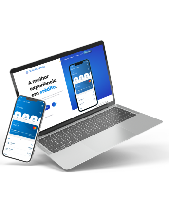 Mockup do Capital Consig, cliente da Luby do segmento financeiro.