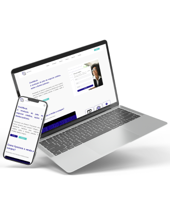 Mockup da Creditbook, cliente da Luby do segmento financeiro.