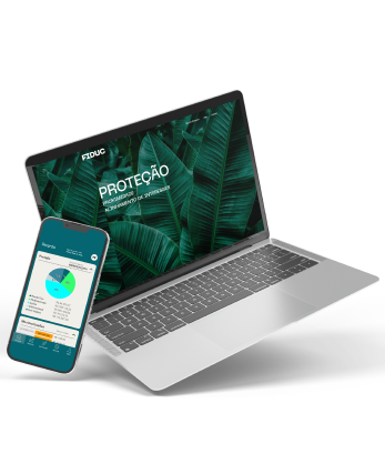 Mockup da Fiduc, cliente da Luby do segmento financeiro.