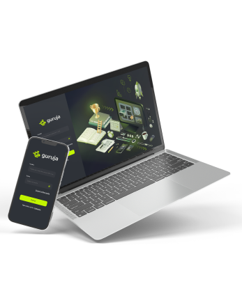 Mockup do Guruja, cliente da Luby do segmento de educação.