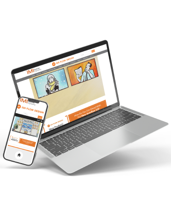 Mockup do IMI Flow Design, cliente da Luby.