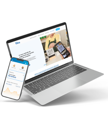 Mockup da Tiba, cliente da Luby.