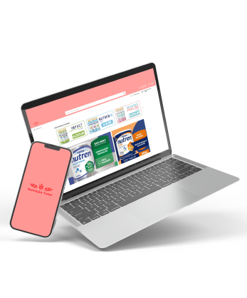 Mockup Nutrição Total, cliente da Luby.