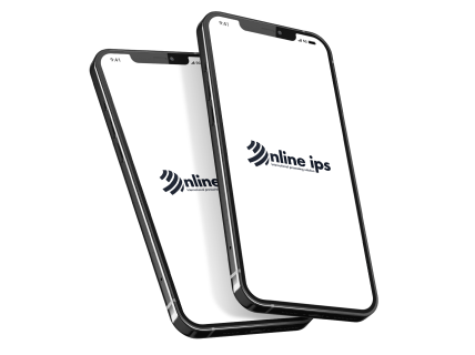 Mockup mobile da OnlineIPS, cliente da Luby do segmento financeiro.