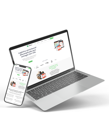 Mockup do case da Abbiamo, cliente da Luby do segmento de logística.