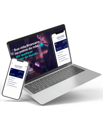 Mockup Usend, cliente da Luby.