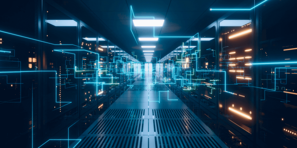 Imagem que mostra um banco com hardware, simbolizando a importância da infraestrutura digital.